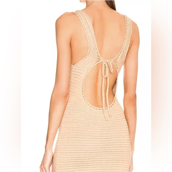 NWT ⚜️🤎⚜️ Ronny Kobo Madi Open-Back Knit Maxi Dress Brown Sand - Picture 5 of 16